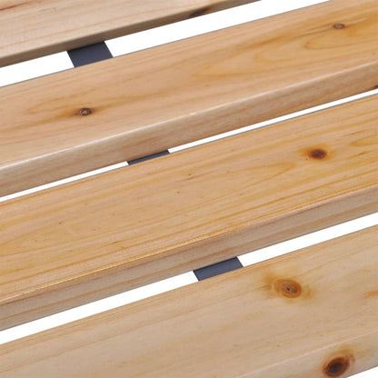 vidaXL Garden Bench Natural wood, grey Solid fir wood, steel Medium