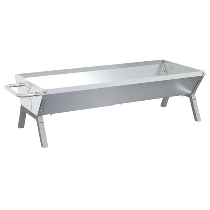 BBQ Tray Silver 118x42x30.5 cm Stainless Steel