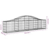Arched Gabion Basket 78.7"x11.8"x15.7"/23.6" Galvanized Iron