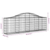 Arched Gabion Basket 78.7"x11.8"x23.6"/31.5" Galvanized Iron