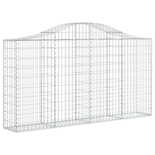 Arched Gabion Basket 200x30x100/120 cm Galvanised Iron