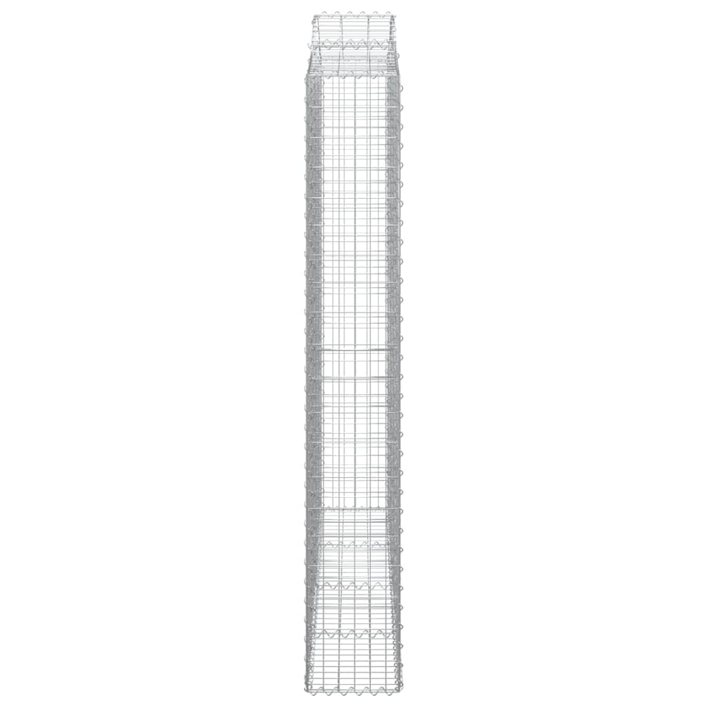 Arched Gabion Basket 200x30x200/220 cm Galvanised Iron