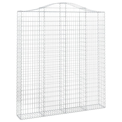 Arched Gabion Basket 200x30x220/240 cm Galvanised Iron