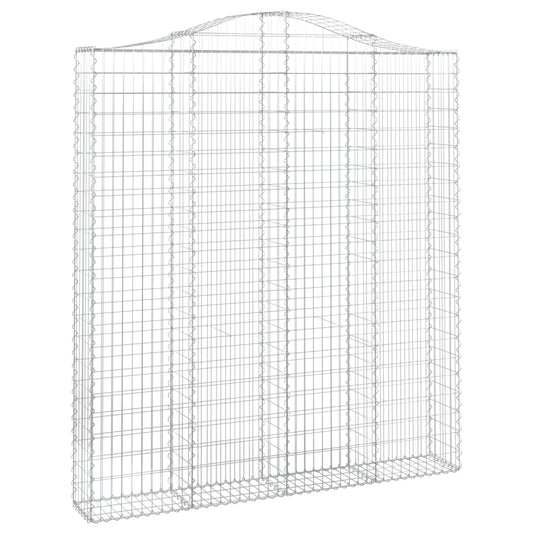 Arched Gabion Basket 200x30x220/240 cm Galvanised Iron