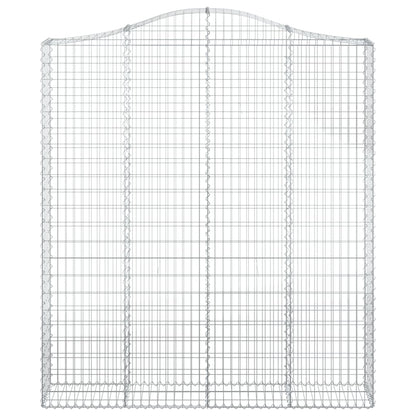 Arched Gabion Basket 200x30x220/240 cm Galvanised Iron