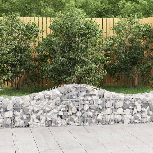 Arched Gabion Basket 78.7"x19.7"x15.7"/23.6" Galvanized Iron