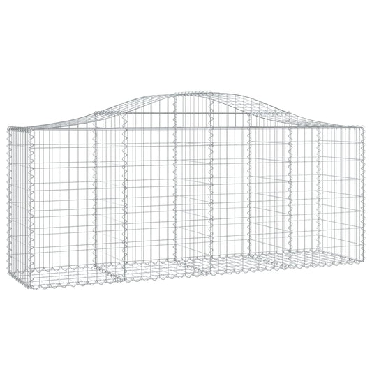 Arched Gabion Basket 200x50x80/100 cm Galvanised Iron