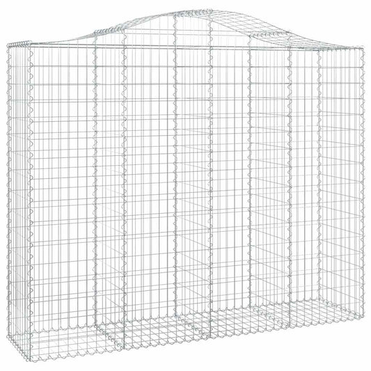 Arched Gabion Basket 200x50x160/180 cm Galvanised Iron