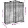 Arched Gabion Basket 200x50x200/220 cm Galvanised Iron
