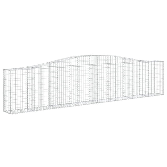 Arched Gabion Basket 400x30x80/100 cm Galvanised Iron