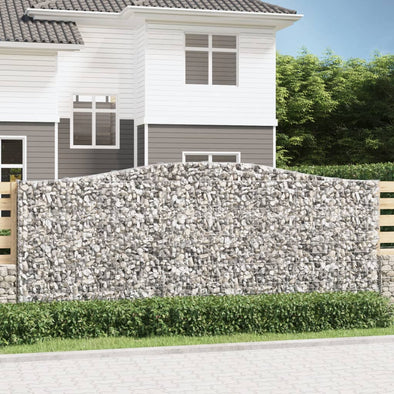 Arched Gabion Basket 400x30x160/180 cm Galvanised Iron