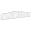 Arched Gabion Basket 157.5"x19.7"x23.6"/31.5" Galvanized Iron