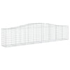 Arched Gabion Basket 157.5"x19.7"x31.5"/39.4" Galvanized Iron