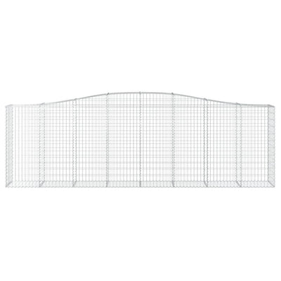 Arched Gabion Basket 157.5"x19.7"x47.2"/55.1" Galvanized Iron