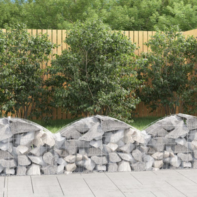 Arched Gabion Basket 39.4"x11.8"x15.7"/23.6" Galvanized Iron