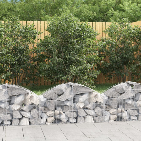 Arched Gabion Basket 39.4"x11.8"x15.7"/23.6" Galvanized Iron