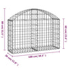Arched Gabion Basket 39.4"x11.8"x23.6"/31.5" Galvanized Iron