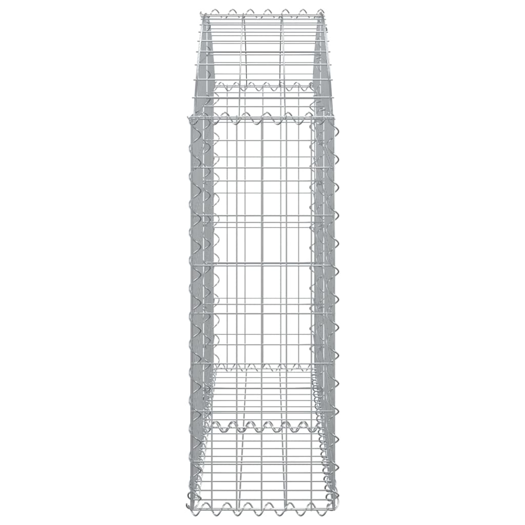 Arched Gabion Basket 100x30x80/100 cm Galvanised Iron