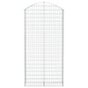 Arched Gabion Basket 100x30x200/220 cm Galvanised Iron