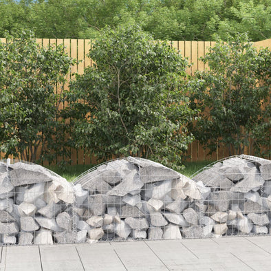 Arched Gabion Basket 39.4"x19.7"x15.7"/23.6" Galvanized Iron