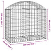 Arched Gabion Basket 39.4"x19.7"x31.5"/39.4" Galvanized Iron