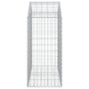 Arched Gabion Basket 39.4"x19.7"x39.4"/47.2" Galvanized Iron