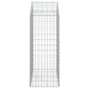 Arched Gabion Basket 39.4"x19.7"x47.2"/55.1" Galvanized Iron