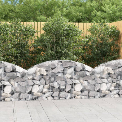 Arched Gabion Basket 59.1"x11.8"x23.6"/31.5" Galvanized Iron