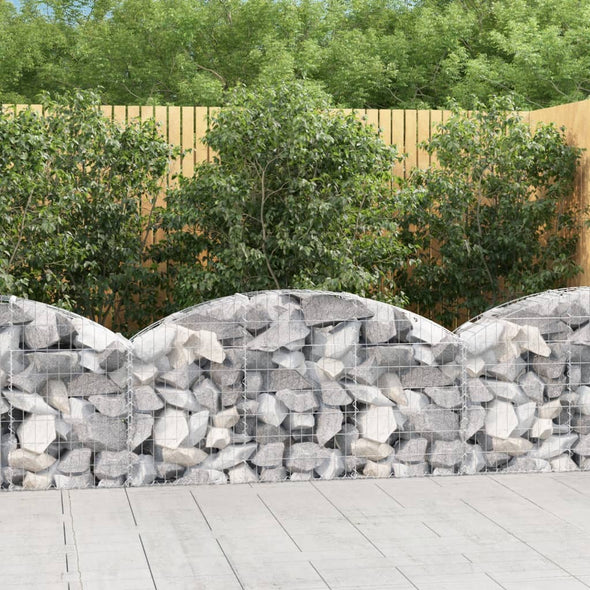 Arched Gabion Basket 59.1"x11.8"x23.6"/31.5" Galvanized Iron
