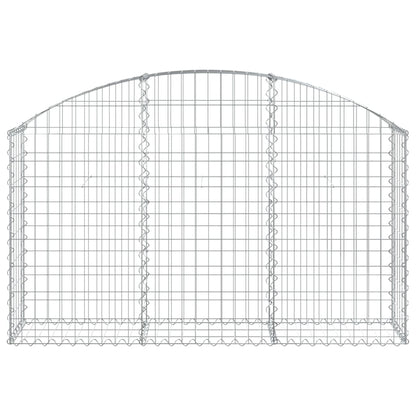 Arched Gabion Basket 150x30x80/100 cm Galvanised Iron