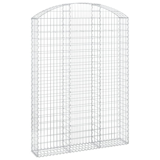 Arched Gabion Basket 150x30x200/220 cm Galvanised Iron