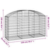 Arched Gabion Basket 59.1"x19.7"x31.5"/39.4" Galvanized Iron