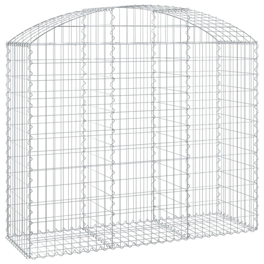 Arched Gabion Basket 150x50x120/140 cm Galvanised Iron