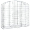 Arched Gabion Basket 59.1"x19.7"x47.2"/55.1" Galvanized Iron
