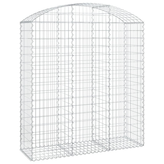 Arched Gabion Basket 150x50x160/180 cm Galvanised Iron
