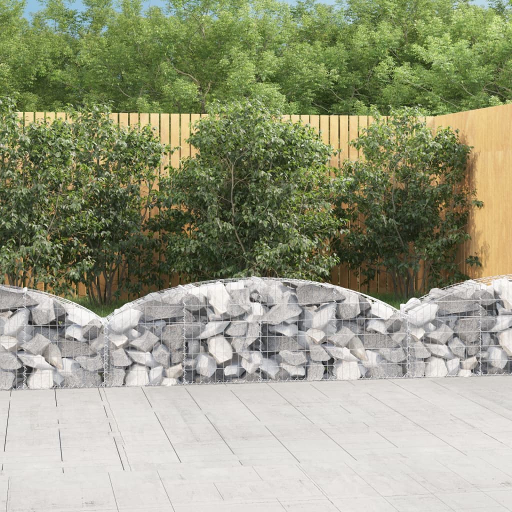 Arched Gabion Basket 200x30x40/60 cm Galvanised Iron