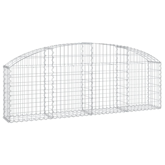 Arched Gabion Basket 200x30x60/80 cm Galvanised Iron