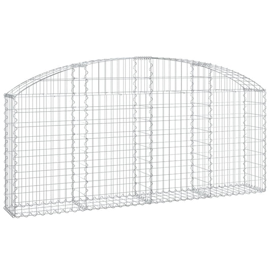 Arched Gabion Basket 200x30x80/100 cm Galvanised Iron