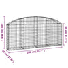 Arched Gabion Basket 78.7"x11.8"x31.5"/39.4" Galvanized Iron