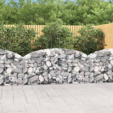 Arched Gabion Basket 78.7"x11.8"x31.5"/39.4" Galvanized Iron
