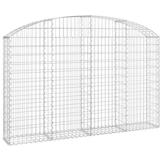 Arched Gabion Basket 200x30x120/140 cm Galvanised Iron
