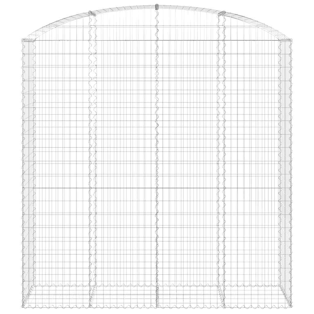 Arched Gabion Basket 200x50x200/220 cm Galvanised Iron