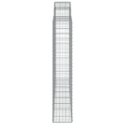 Arched Gabion Basket 200x30x160/180 cm Galvanised Iron
