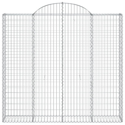 Arched Gabion Basket 200x30x180/200 cm Galvanised Iron