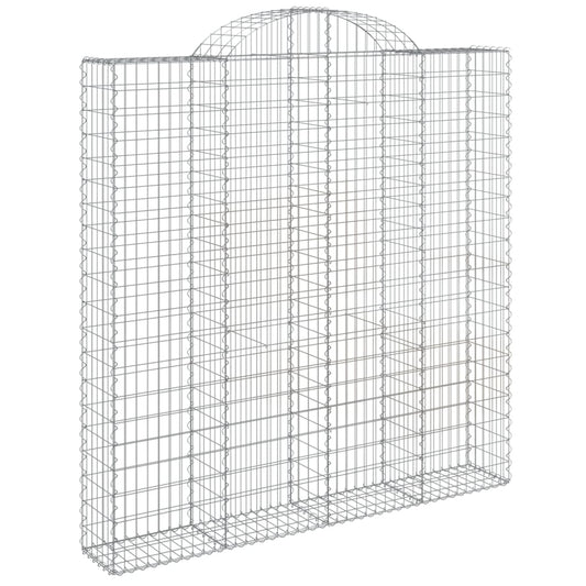Arched Gabion Basket 200x30x200/220 cm Galvanised Iron