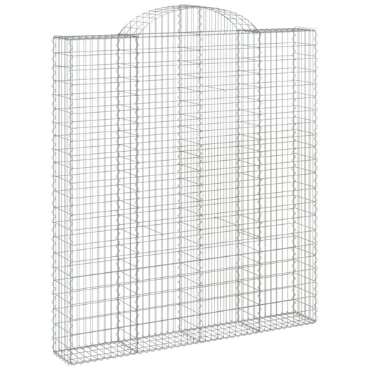 Arched Gabion Basket 200x30x220/240 cm Galvanised Iron