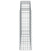 Arched Gabion Basket 78.7"x19.7"x55.1"/63" Galvanized Iron