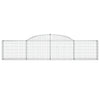 Arched Gabion Basket 118.1"x11.8"x23.6"/31.5" Galvanized Iron