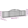 Arched Gabion Basket 118.1"x11.8"x23.6"/31.5" Galvanized Iron