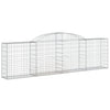 Arched Gabion Basket 118.1"x11.8"x31.5"/39.4" Galvanized Iron